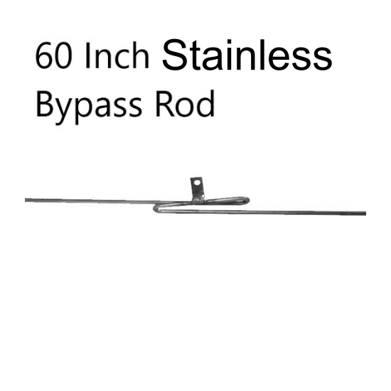 60 inch stainless steel bypass rod for fireplace mesh curtains