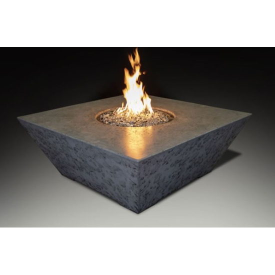 48" Square Grey Finish Fire Table - Grand Canyon Gas Logs