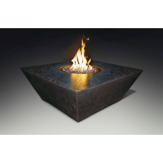 48" Square Black Finish Fire Table - Grand Canyon Gas Logs