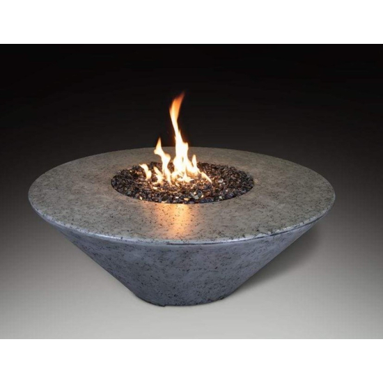 44" Diameter Round Grey Finish Fire Table - Grand Canyon Gas Logs