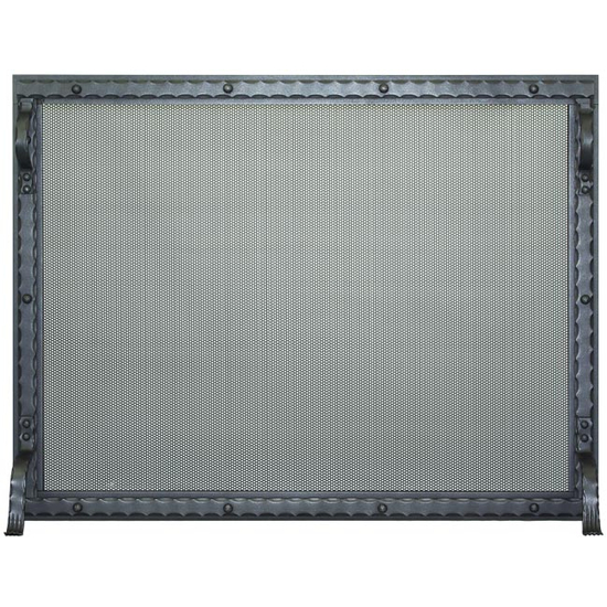 Denali Fireplace Screen shown in Charcoal powder coat finish