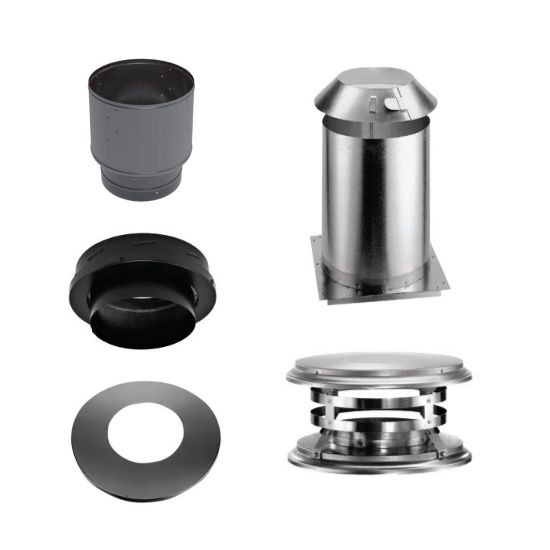 6 Inch DuraTech Round Ceiling Support Chimney Kit