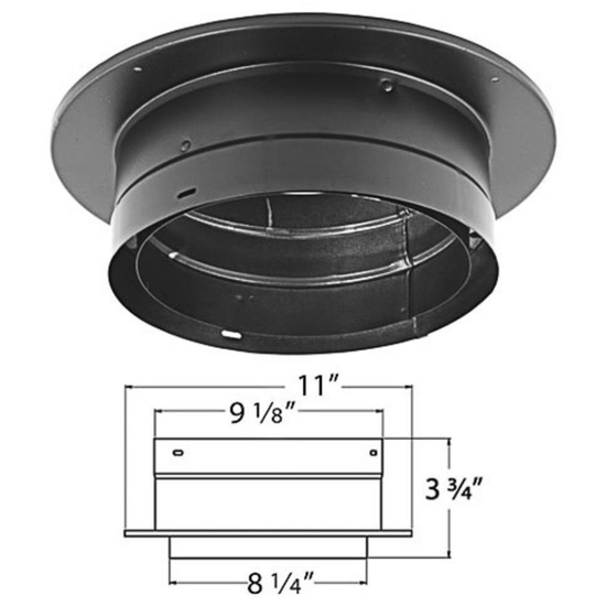 8" DVL/DuraBlack Double Wall Chimney Adapter Specifications