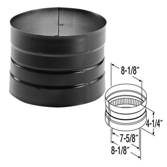 8" DuraBlack Double-Skirted Stovetop Adapter Specifications
