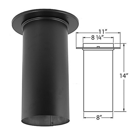 8" DuraBlack Slip Connector With Trim Specifications