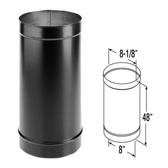 8" x 12" DuraBlack Single-Wall Black Stove Pipe Specifications