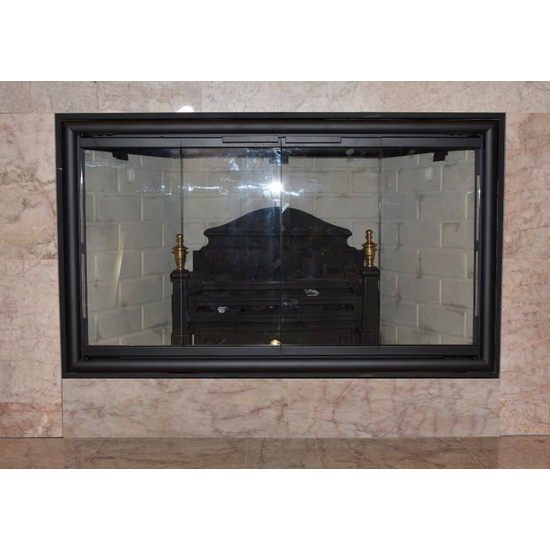 FMI Fireplace Glass Door | Satin Black Finish