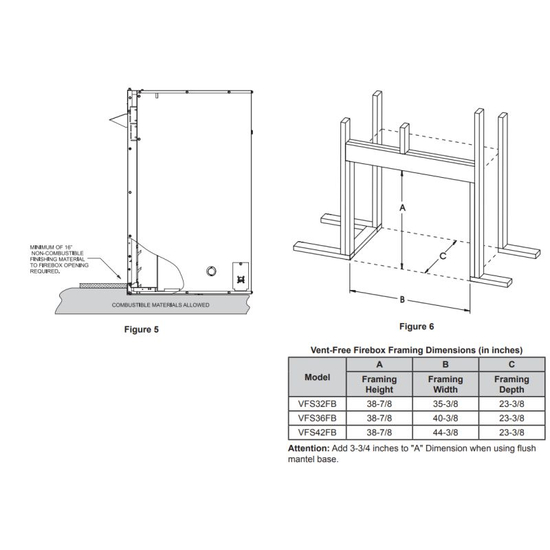 Jefferson Select Series Framing Dimensions