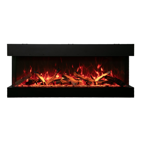 Tru-View XL Deep Smart Electric Fireplace Split in Orange Flame