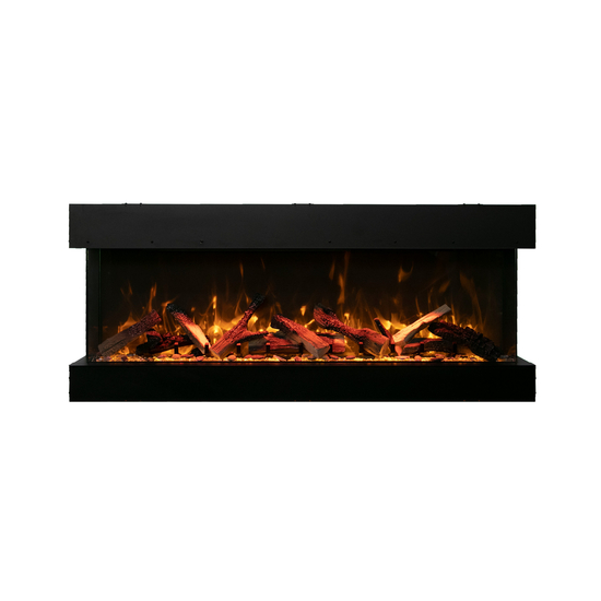 Tru-View XL Deep Smart Electric Fireplace Rustic in Yellow Flame