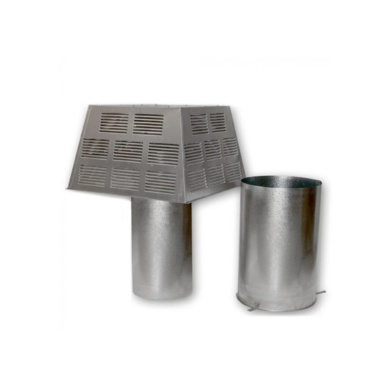 8 Inch Superior Square Chimney Cap with Slip Connector