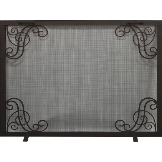 Symphony Decorative Fireplace Screen shown in Bronzed Iron