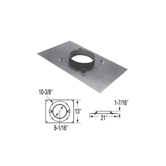 DuraPlus 13'' x 21'' Transition Anchor Plate Size is indicated on the Image