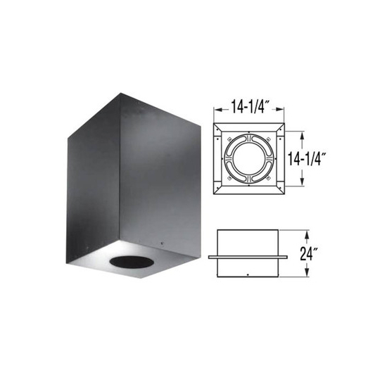 DuraPlus 24" Square Ceiling Support Box 6". The size is indicated on the image.