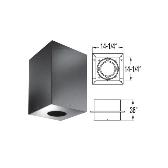 DuraPlus 36 Square Ceiling Support Box 6". The size is indicated on the image.