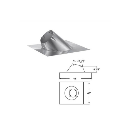DuraPlus Galvalume 19 - 24-12 Roof Flashing 6". The size is indicated on the image.