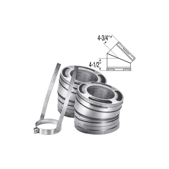 DuraPlus Galvanized 30-Degree Elbow Kit 6". The size is indicated on the image.