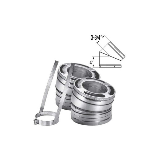 DuraPlus Stainless Steel15-Degree Elbow Kit 6". The size is indicated on the image.