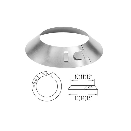 DuraPlus Aluminum Storm Collar 6" to 8". The size is indicated on the image.