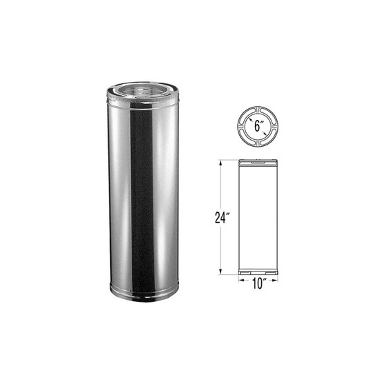 DuraPlus Galvanized Chimney Pipe. The size is indicated on the imazge