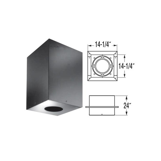 DuraPlus 24 Square Ceiling Support Box Size is indicated on the Image