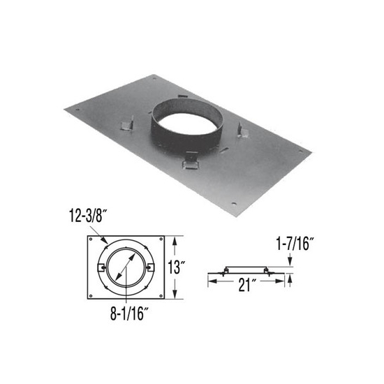 DuraPlus 13 x 21 Transition Anchor Plate Size is indicated on the Image