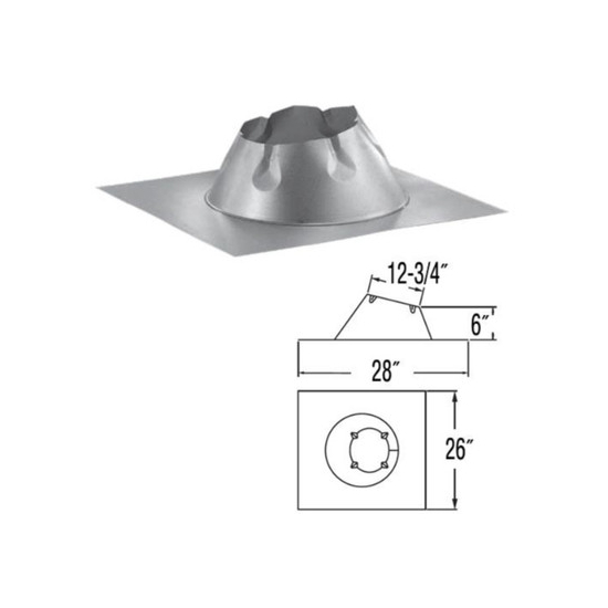 DuraPlus Galvalume 0 - 6-12 Roof Flashing 8". The size is indicated on the image.