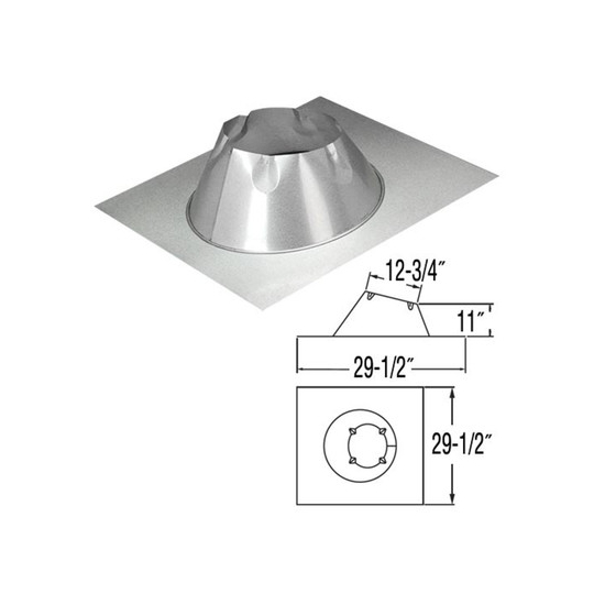 DuraPlus Galvalume Flat Roof Flashing 8". The size is indicated on the image.