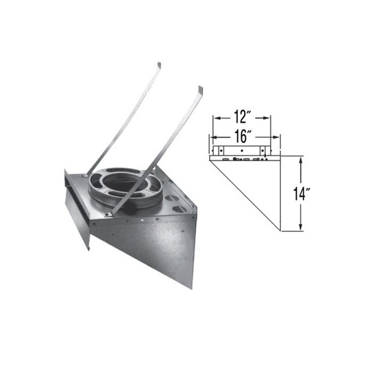 DuraPlus Galvalume Tee Support Bracket 8". The Size is indicated on the Image