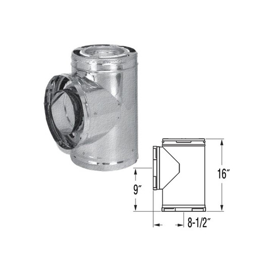 DuraPlus Galvanized Tee with Cover. The size is indicated on the image