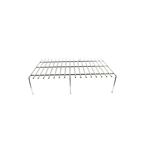18-1/4″ x 11-1/2″ Nickel Chrome plated Briquette grate raised heavy duty grate with support legs