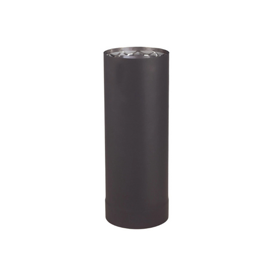 VDB0606 - 6" X 6" Ventis Double-Wall Black Stove Pipe 430 Inner/Satin Coat Steel Outer