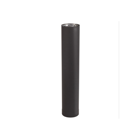 VDB0748 - 7" X 48" Ventis Double-Wall Black Stove Pipe 430 Inner/Satin Coat Steel Outer