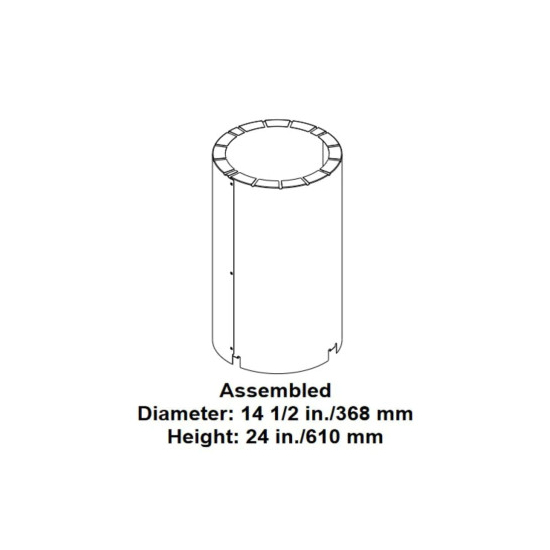 8 Inch Diameter Attic Insulation Shield For HHT SL300 Series Chimney Pipe 8 Inch | AS8
