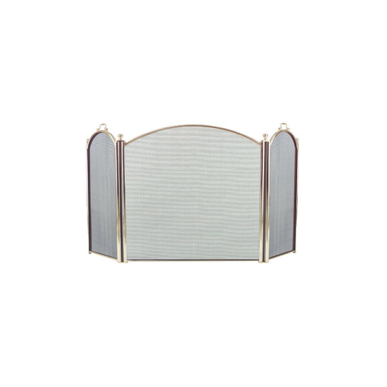 Arched Polished Brass Screen 52 Wide x 34 High
