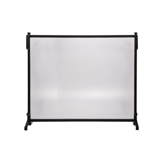 Rectangle panel screen black wrought iron, 32" high x 39" wide