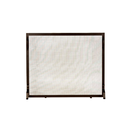 31" high x 39" wide x 10" deep, panel screen with frame is made from bronze wrought iron