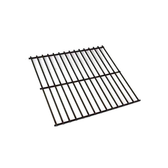 Nickel Chrome Plated rod rock grate designed to hold lava rocks or ceramic briquettes.