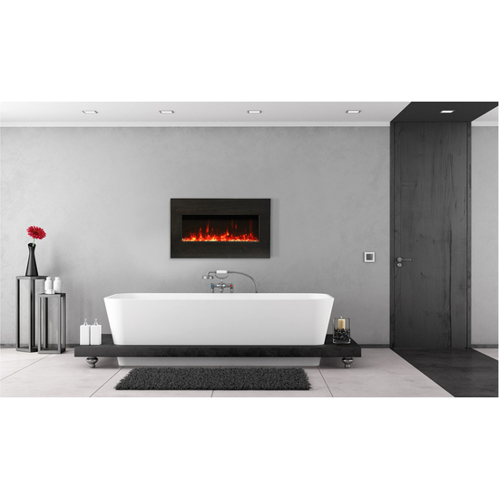 30 Inch Panorama BI XtraSlim Smart Electric Fireplace Installed