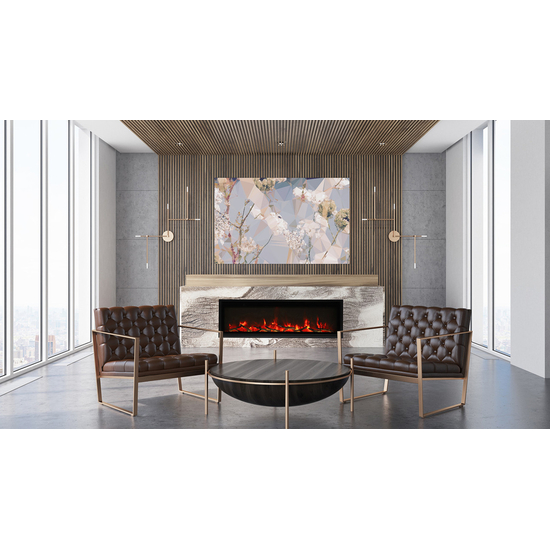40 Inch Panorama BI XtraSlim Smart Electric Fireplace Installed