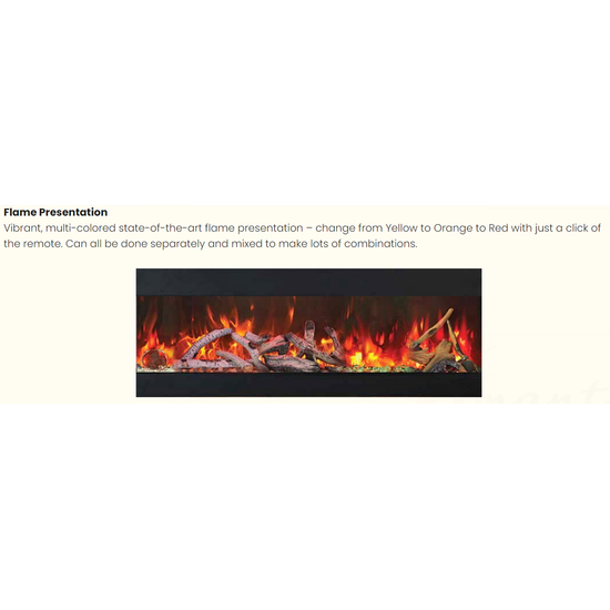 Panorama BI XtraSLim Smart Electric Fireplace Flame Presentation