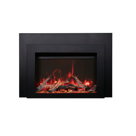 30 Inch Traditional Smart Electric Fireplace in 3-Sided Trim