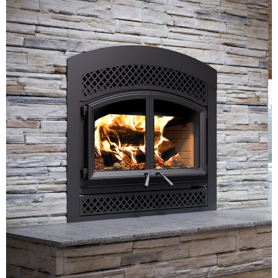 Waterloo Arched High-Efficiency Wood Fireplace with Arabesque Style Faceplate