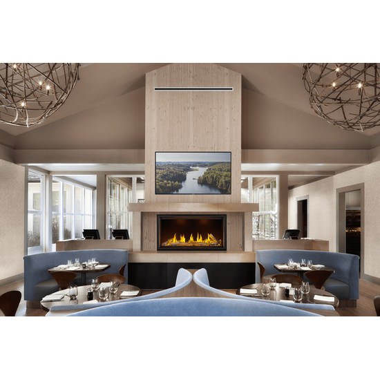 Napoleon Vector Tall Linear Gas Fireplace Installed