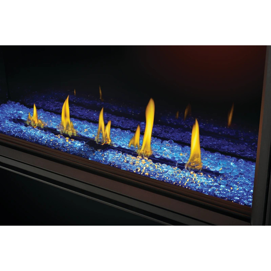Napoleon Vector Tall Linear Gas Fireplace with Blue Glass Beads