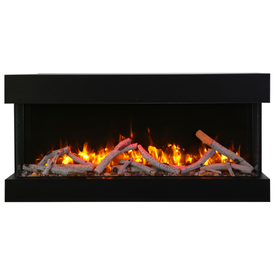 30 Inch Tru-View Slim Smart Electric Fireplace with Birch Log Set