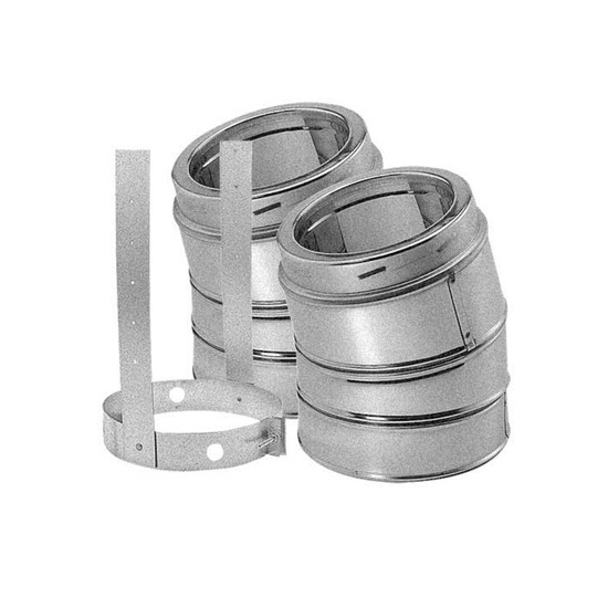 DuraTech 15 Degree Stainless Steel Elbow Kit 8''