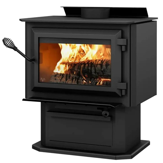 Ventis HES170 Wood Burning Stove left view