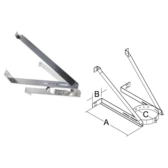 Selkirk 6" to 8" UltimateOne Universal Extended Wall Support EWS Size