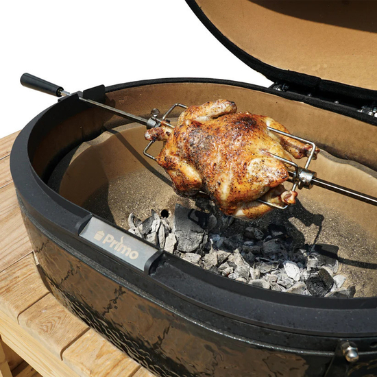 PGJRR Rotisserie Kit for Primo Oval Junior Ceramic Charcoal Grill